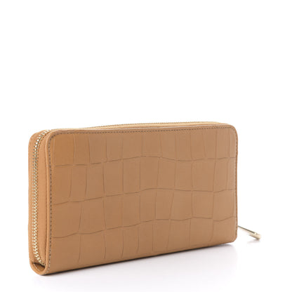 Mulberry Crocodile Embossed Zip Around Wallet Camel 3 of 8