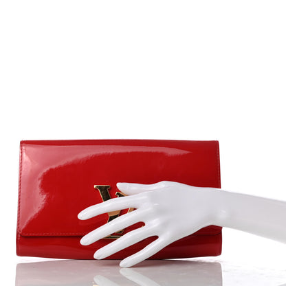 Louis Vuitton Patent Louise Clutch Cherry 2 of 6