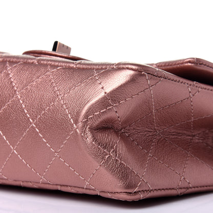 Chanel Metallic Grained Calfskin Quilted 2.55 Reissue Mini Flap Copper Pink 9 of 11