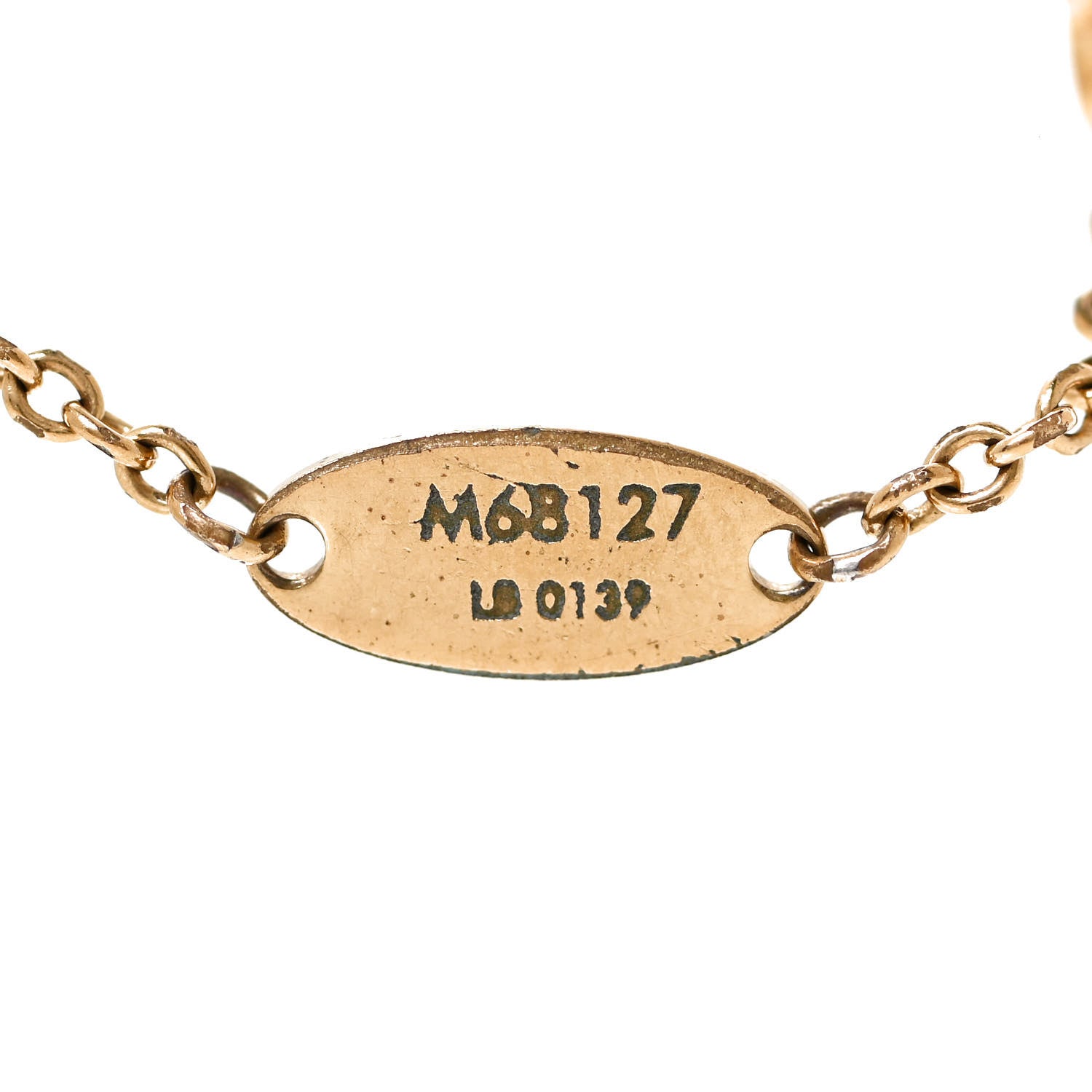 Louis Vuitton Brass Flower Full Bracelet Gold 4 of 5