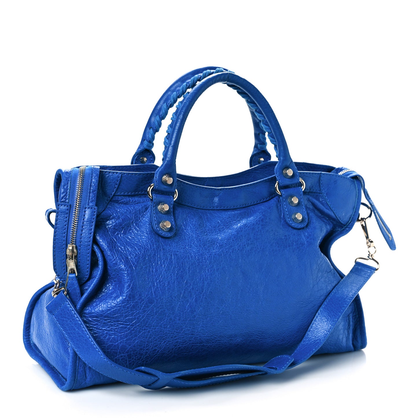 Agneau Giant 12 Silver Hardware City Bleu Lazuli