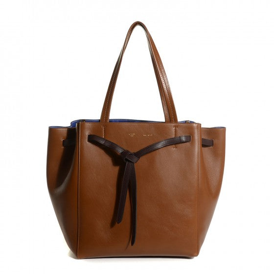 Sleek Calfskin Small Cabas Phantom Tan