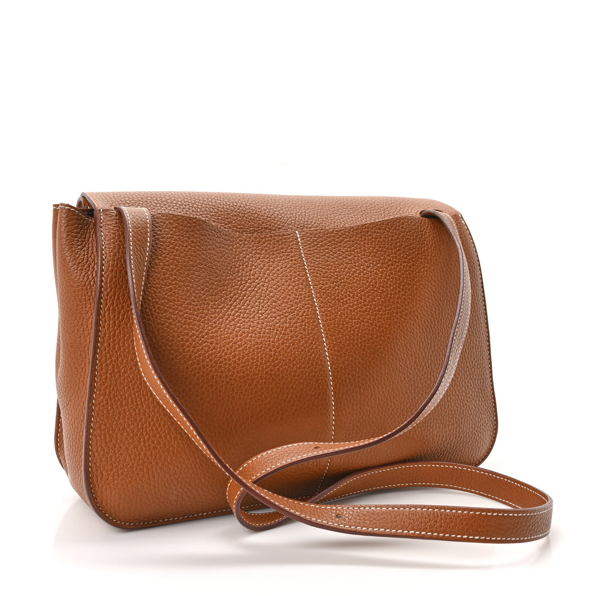 Hermes Taurillon Clemence Halzan 31 Gold 3 of 9