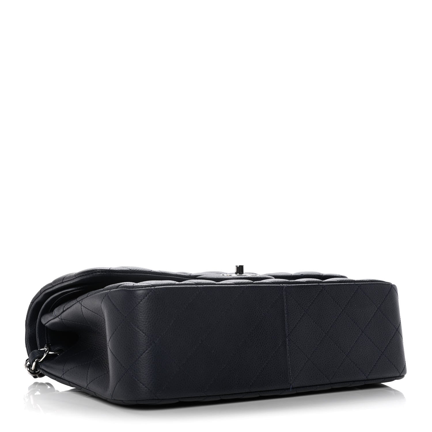 Chanel Caviar Quilted Jumbo Double Flap Navy Blue 4 of 12