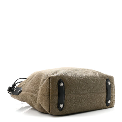 Louis Vuitton Monogram Lambskin Antheia Hobo PM Olive 7 of 17