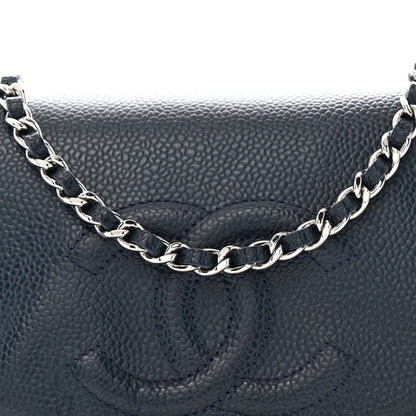 Chanel Caviar Half Moon Wallet On Chain WOC Marine 9 of 14