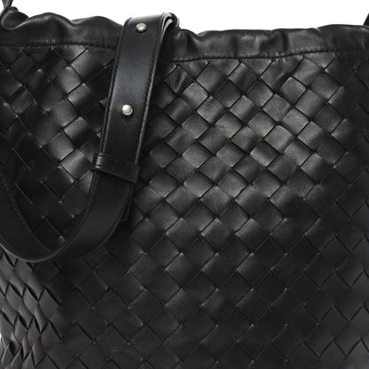 Bottega Veneta Nappa Intrecciato Biblioteca Bucket Bag Black 9 of 11