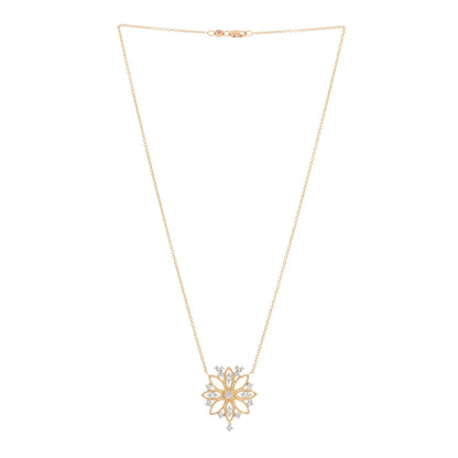 Roberto Coin 18K Yellow White Gold Diamond New Barocco Pendant Necklace 2 of 3