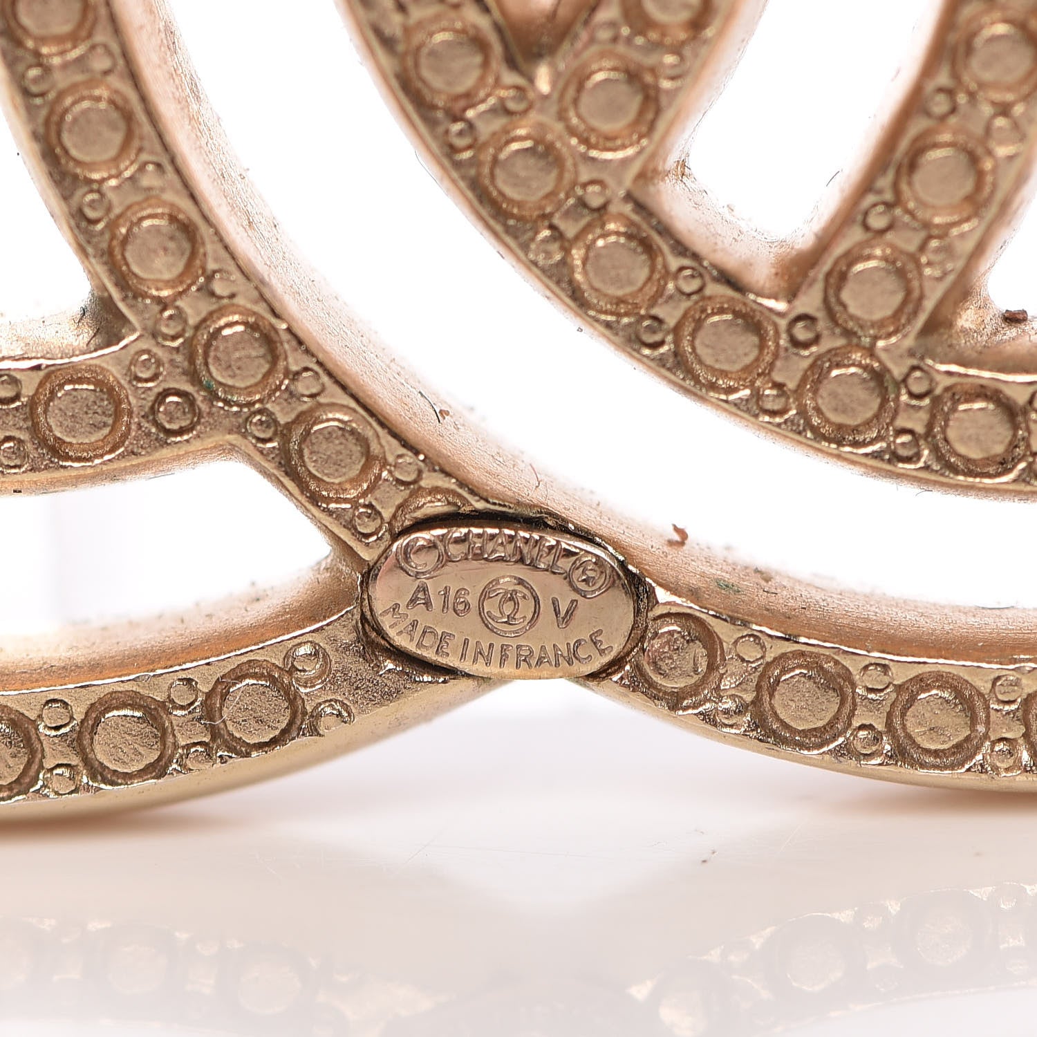 Chanel Crystal CC Brooch Gold 4 of 5