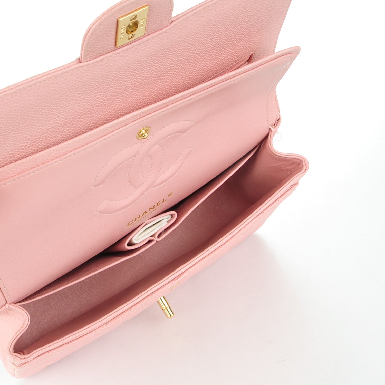 Chanel Caviar Quilted Medium Double Flap Pink 5 of 10