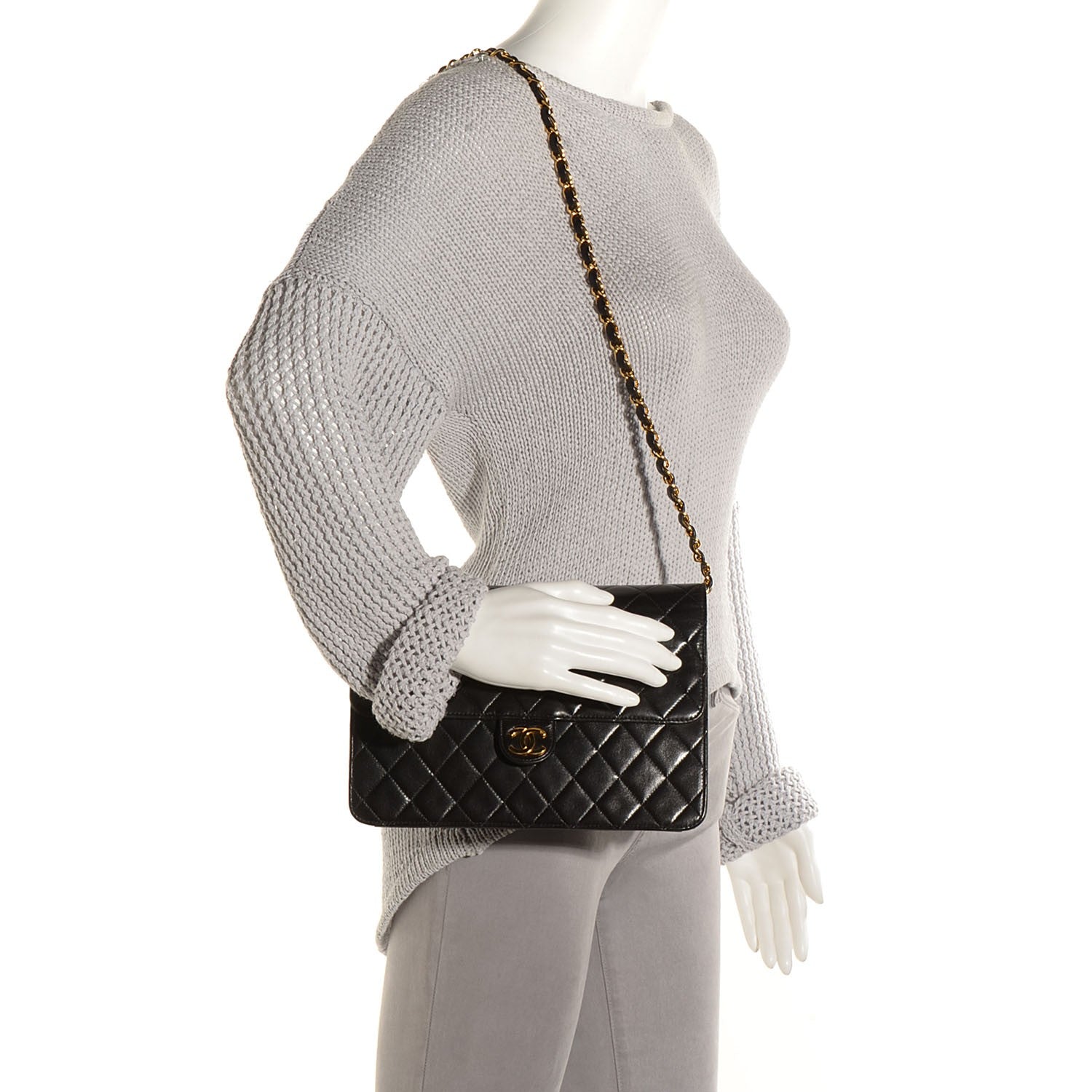 Chanel Lambskin Medium Single Flap Black 2 of 11