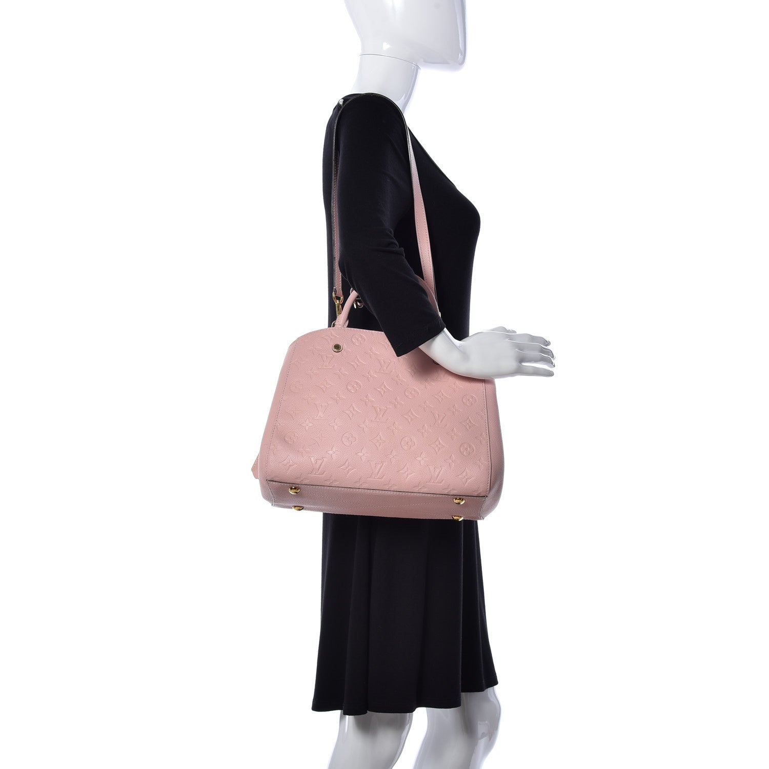 Louis Vuitton Empreinte Montaigne MM Rose Ballerine 2 of 10