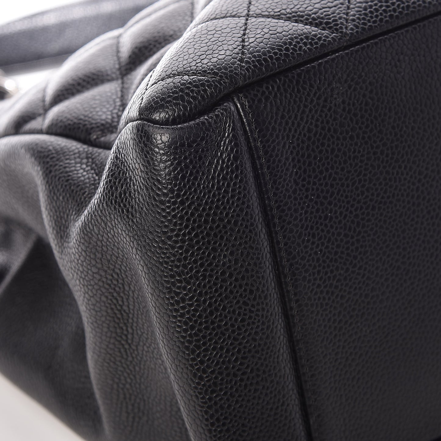 Caviar Quilted Grand Shopping Tote GST Black