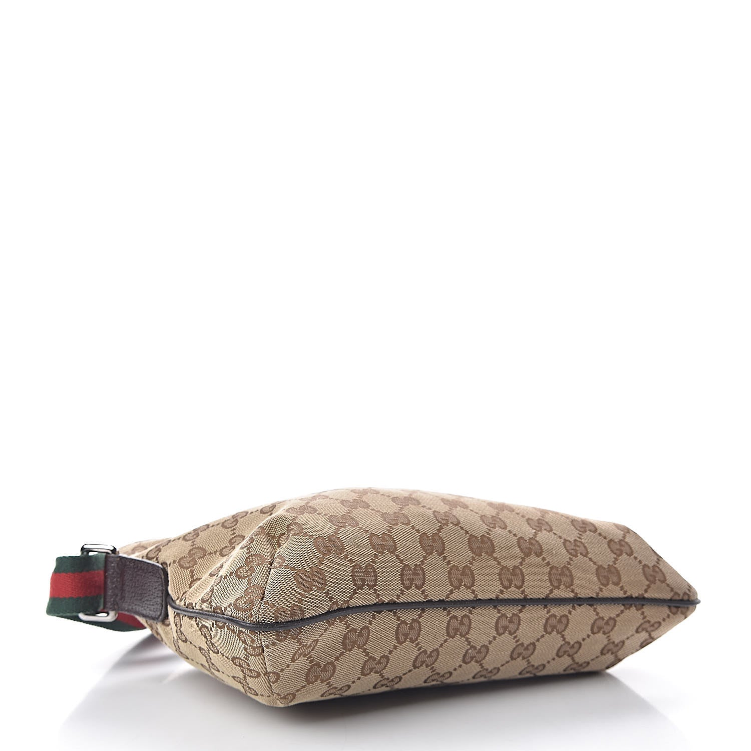 Gucci Monogram Web Small Flat Messenger Crossbody Dark Brown 4 of 10