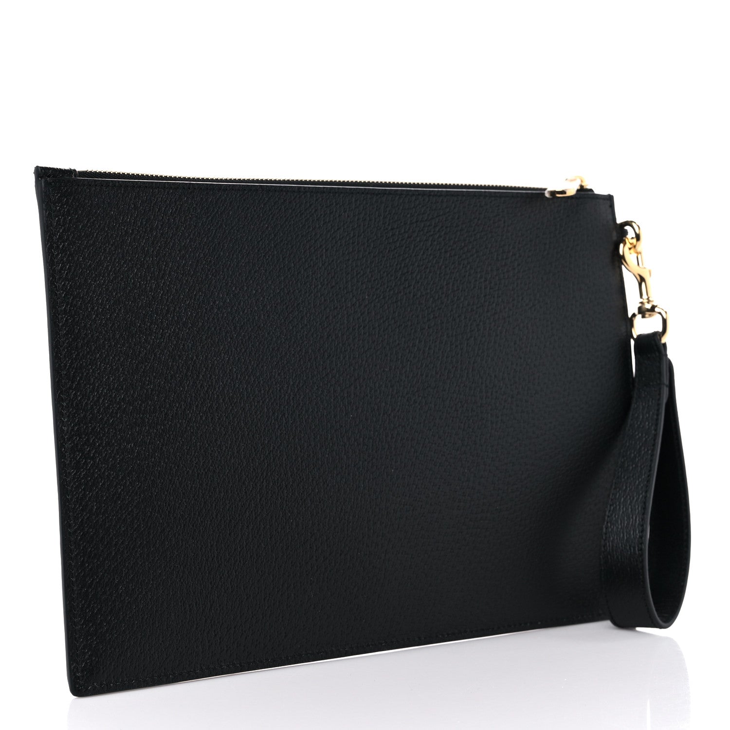 Gucci Calfskin Horsebit 1955 Wristlet Pouch Black 3 of 9