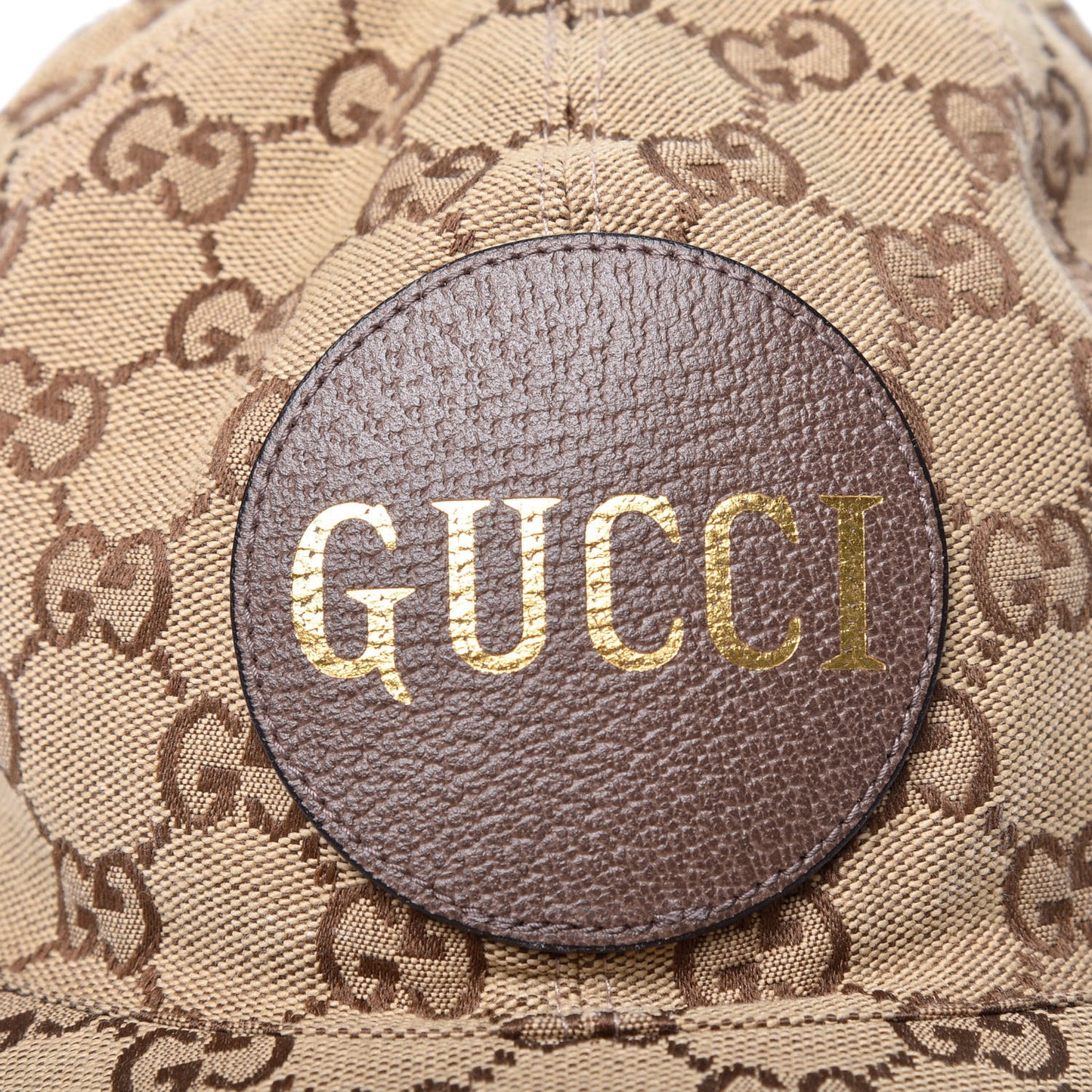 Monogram Textured Dollar Calfskin Zeno Baseball Hat S Beige