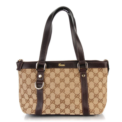 Gucci Monogram Small Abbey Tote Dark Brown 1 of 9