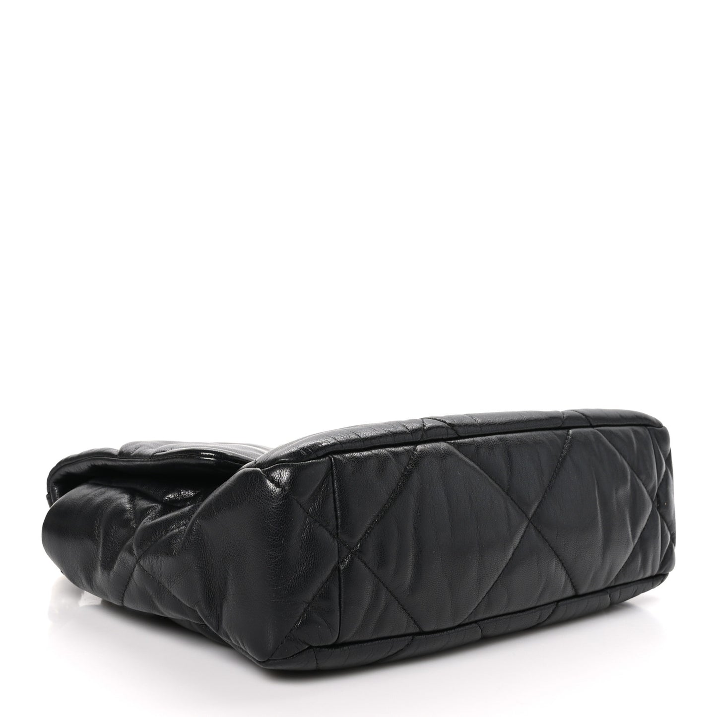 Lambskin Quilted Large Chanel 19 Flap Black