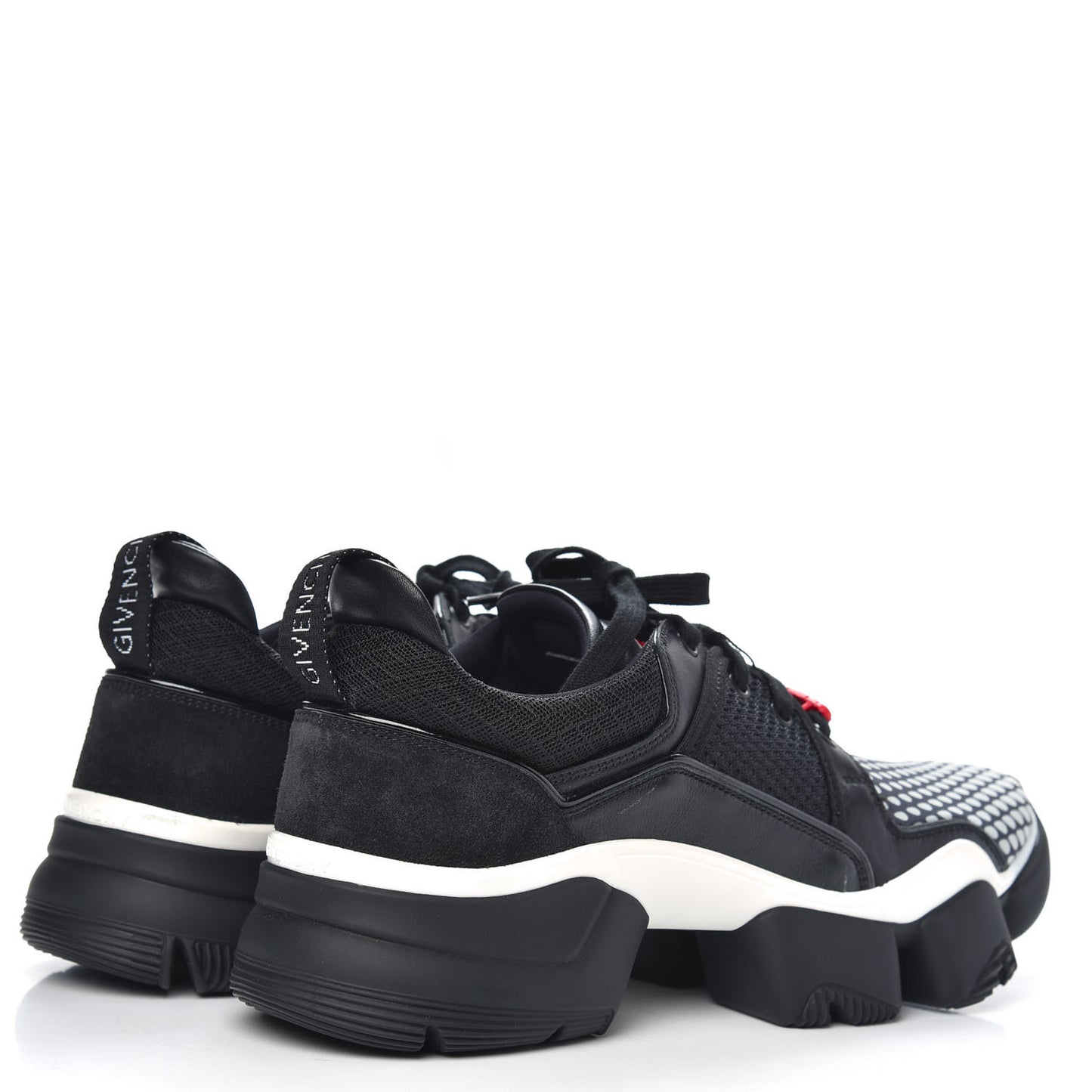 Calfskin Neoprene Jaw Low Sneakers 44 Black