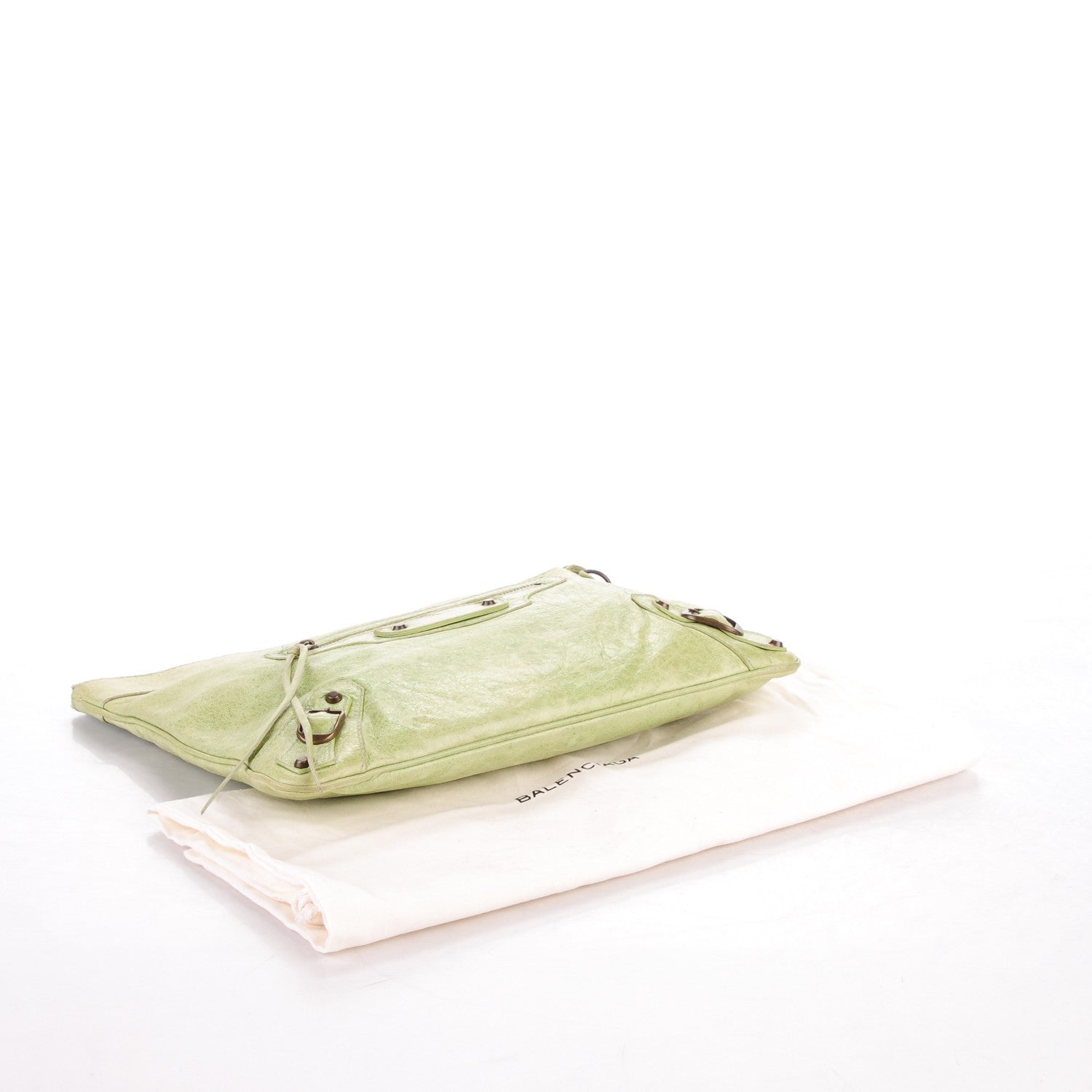 Balenciaga Chevre Flat Handle Clutch Pistachio 6 of 18