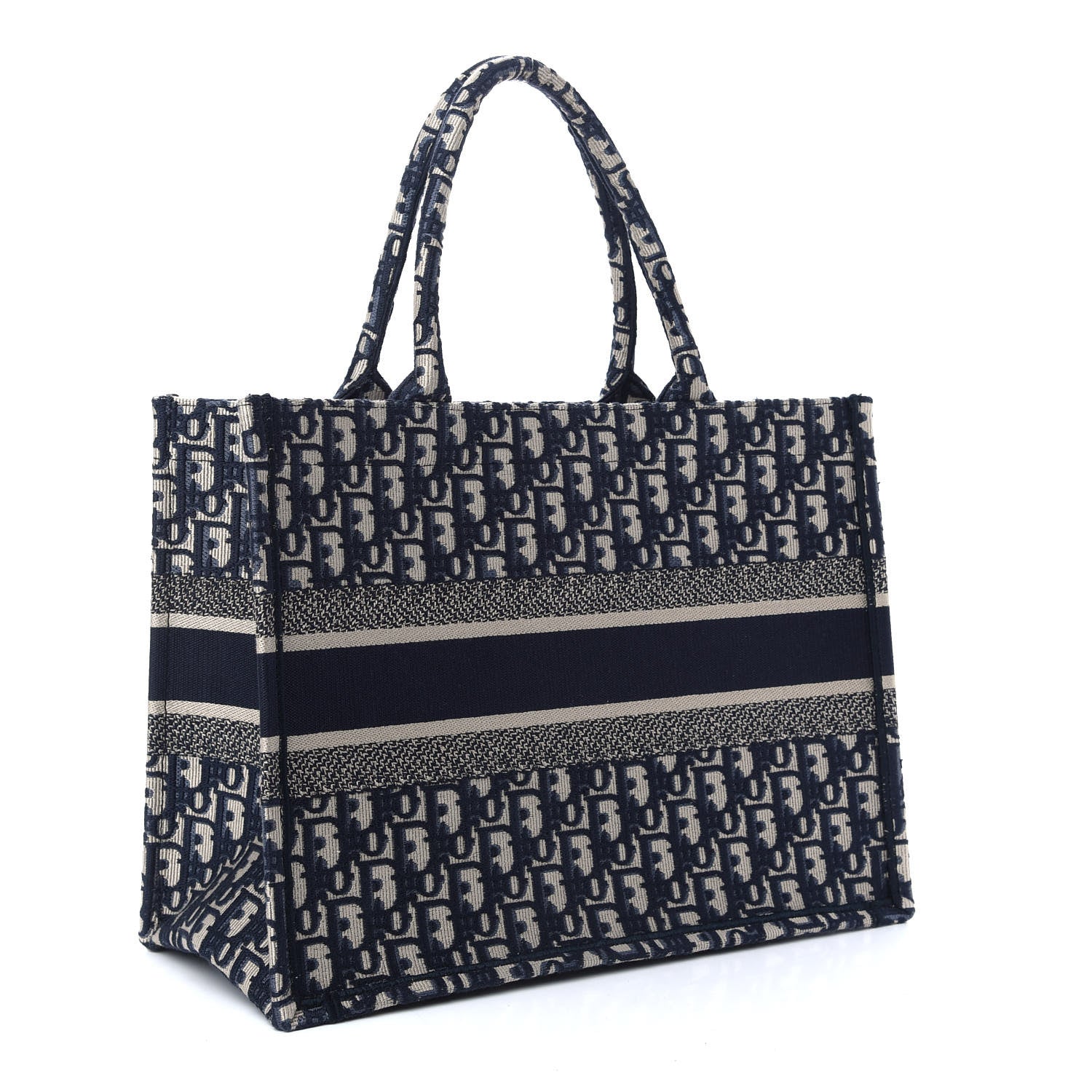 Christian Dior Oblique Medium Book Tote Blue Multicolor 3 of 10