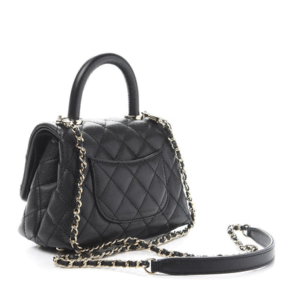 Chanel Caviar Quilted Extra Mini Coco Handle Flap Black 3 of 11