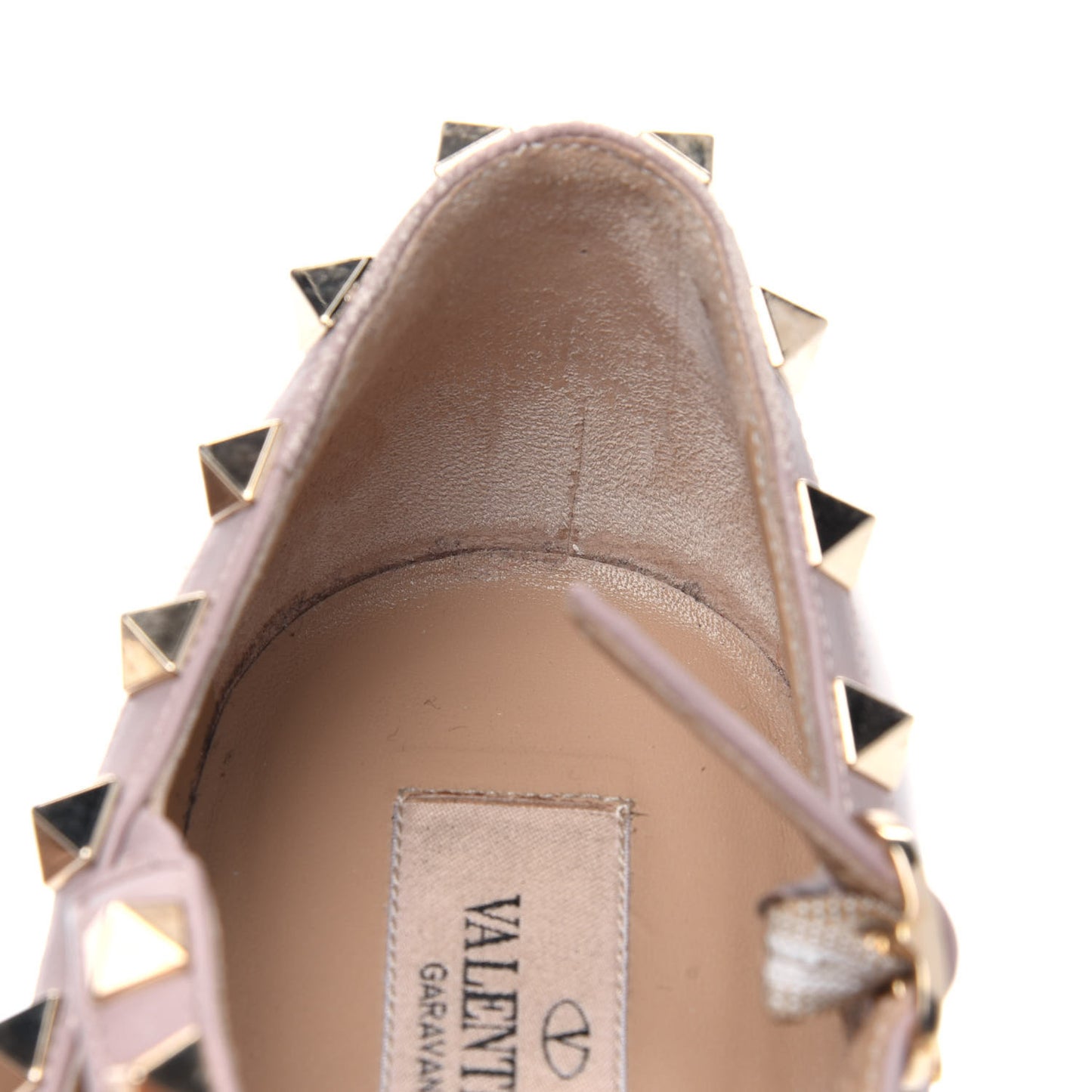 Patent Rockstud Cage Ballerina Flats 37 Poudre