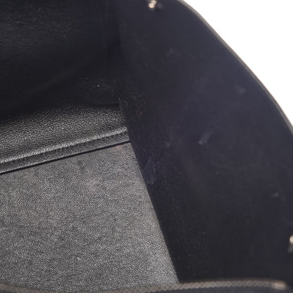 Celine Drummed Calfskin Suede Small Trapeze Black 18 of 31