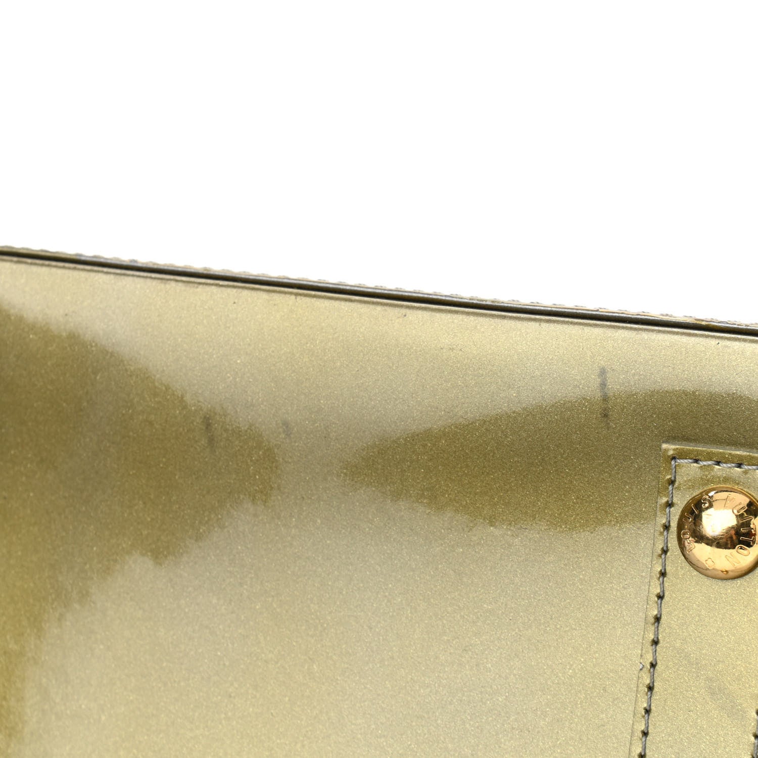 Louis Vuitton Vernis Alma PM Vert Bronze 12 of 14