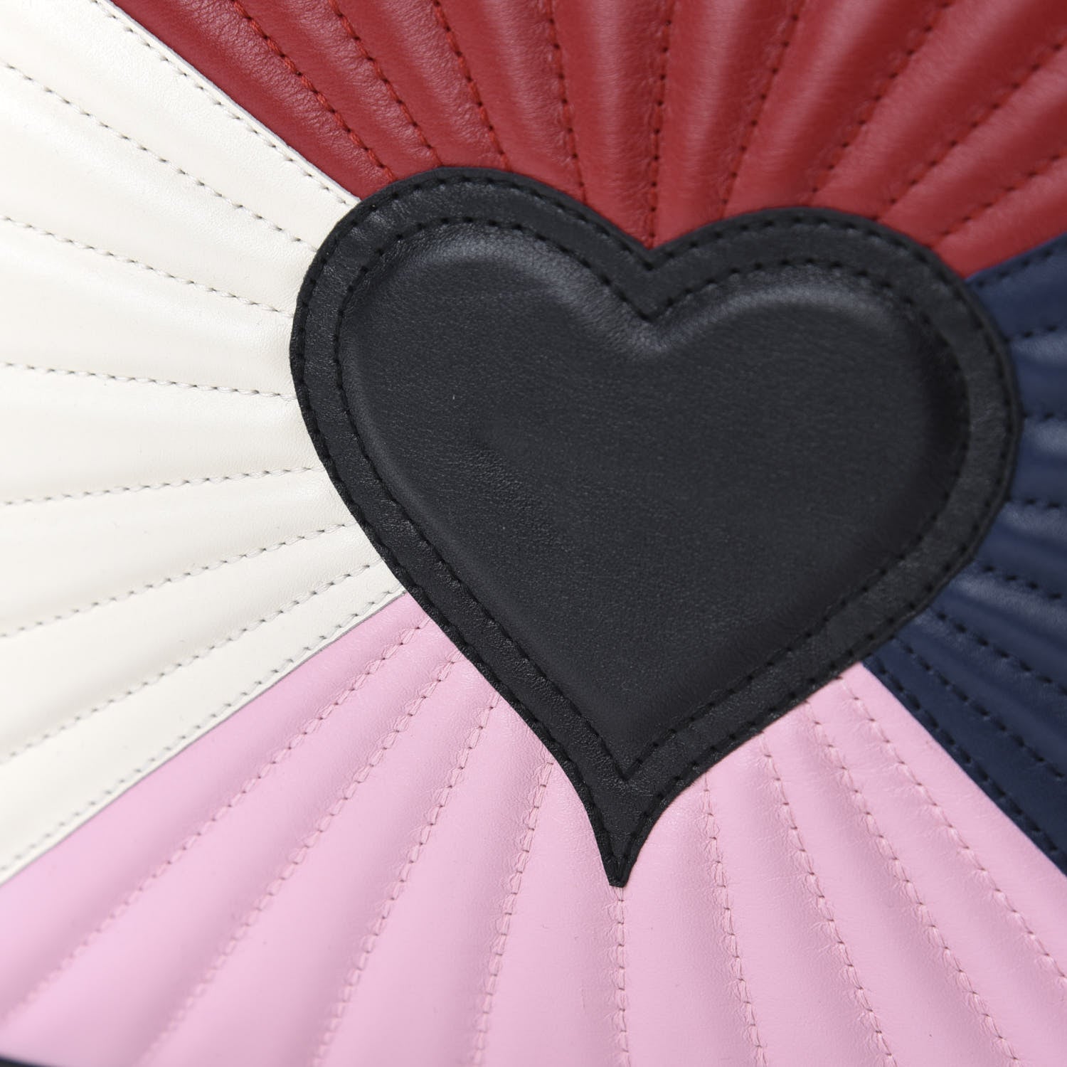 Gucci Calfskin Bamboo Trapuntata Queen Margaret Top Handle Bag Blue Agata Hibiscus Red Mystic White Sugar Pink 11 of 11