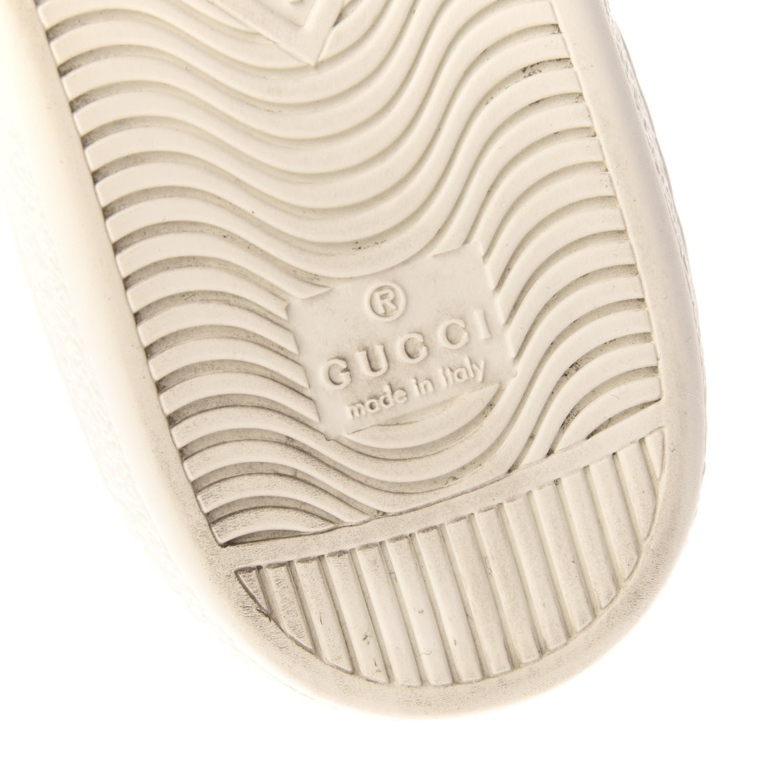 Gucci Calfskin Ayers Bee Embroidered Womens Ace Sneakers 39 White Green 7 of 8