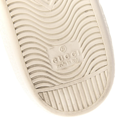 Gucci Calfskin Ayers Bee Embroidered Womens Ace Sneakers 39 White Green 7 of 8
