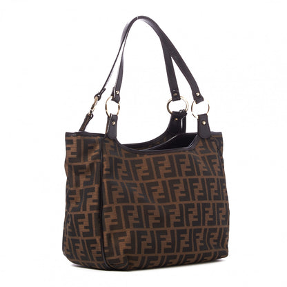 Fendi Zucca Small Chef Shopping Tote Tobacco Moro 2 of 7