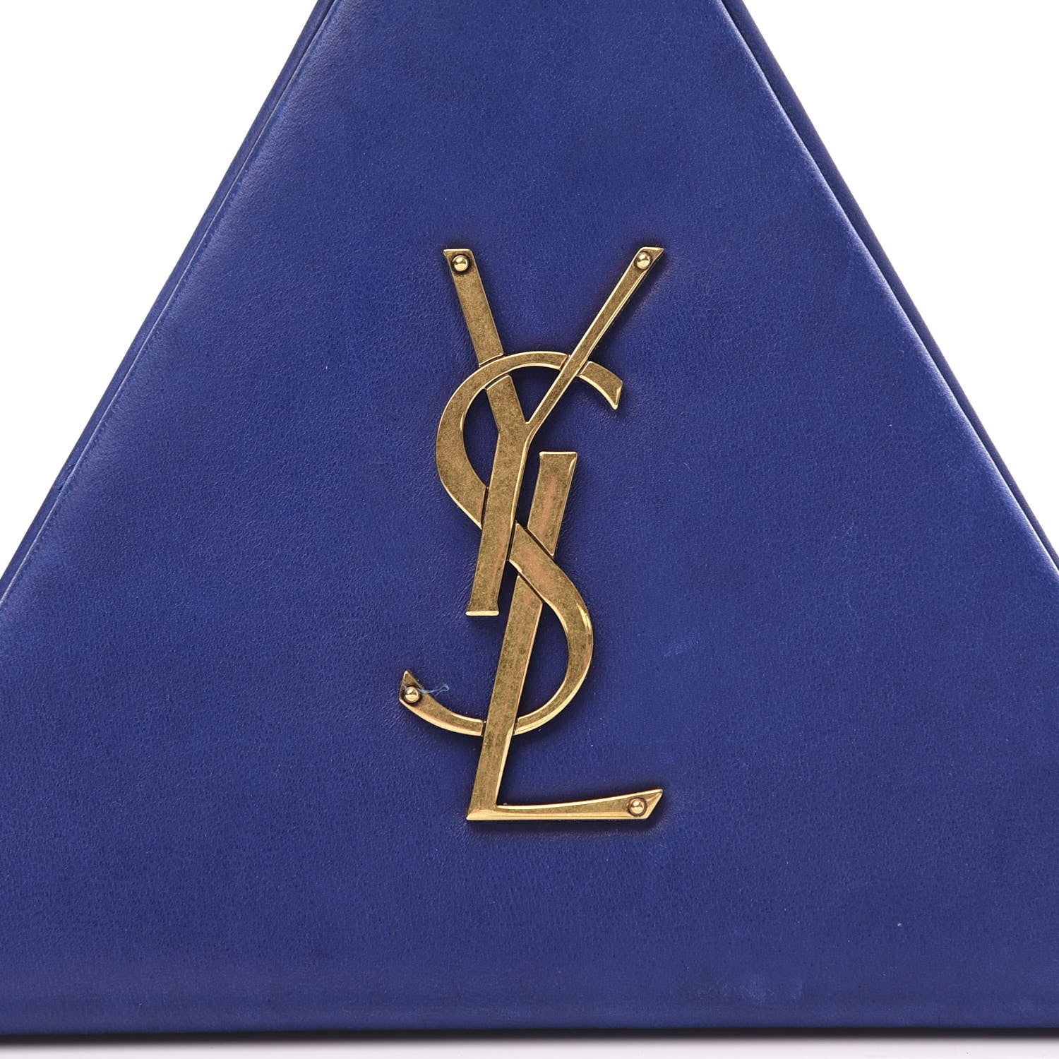 Saint Laurent Lambskin Pyramid Clutch Blue 11 of 11