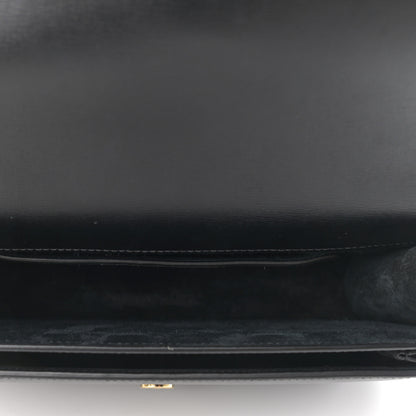 Saint Laurent Smooth Calfskin Medium Monogram Sunset Satchel Black 5 of 11