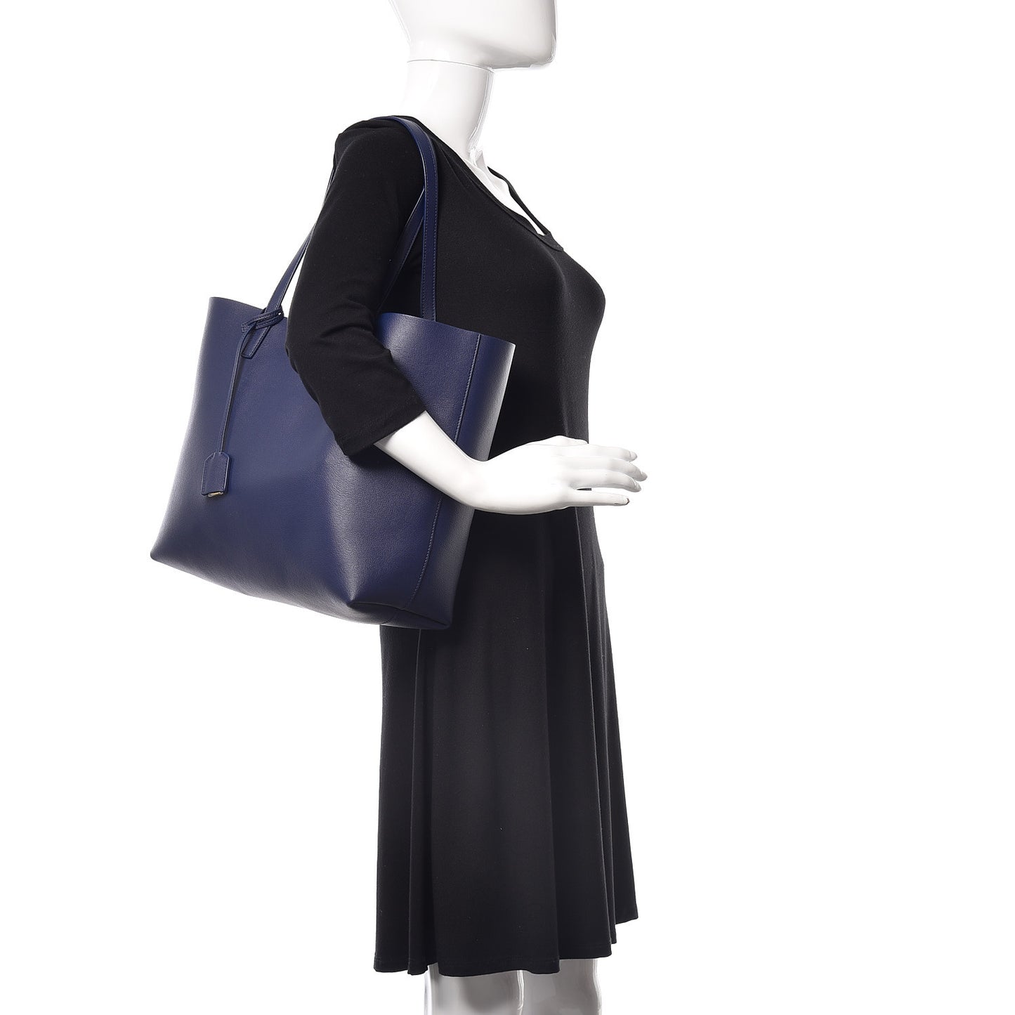 Calfskin Large Shopping Tote Saphir