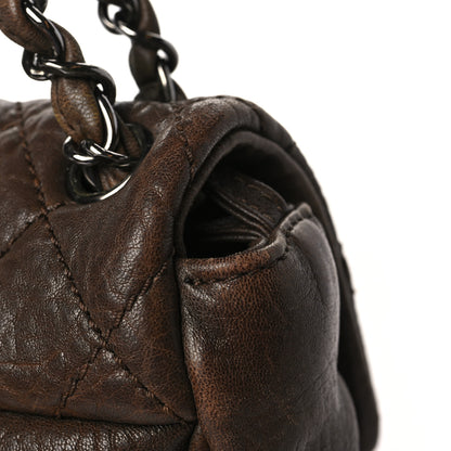 Chanel Distressed Lambskin Lady Braid Flap Brown 12 of 13