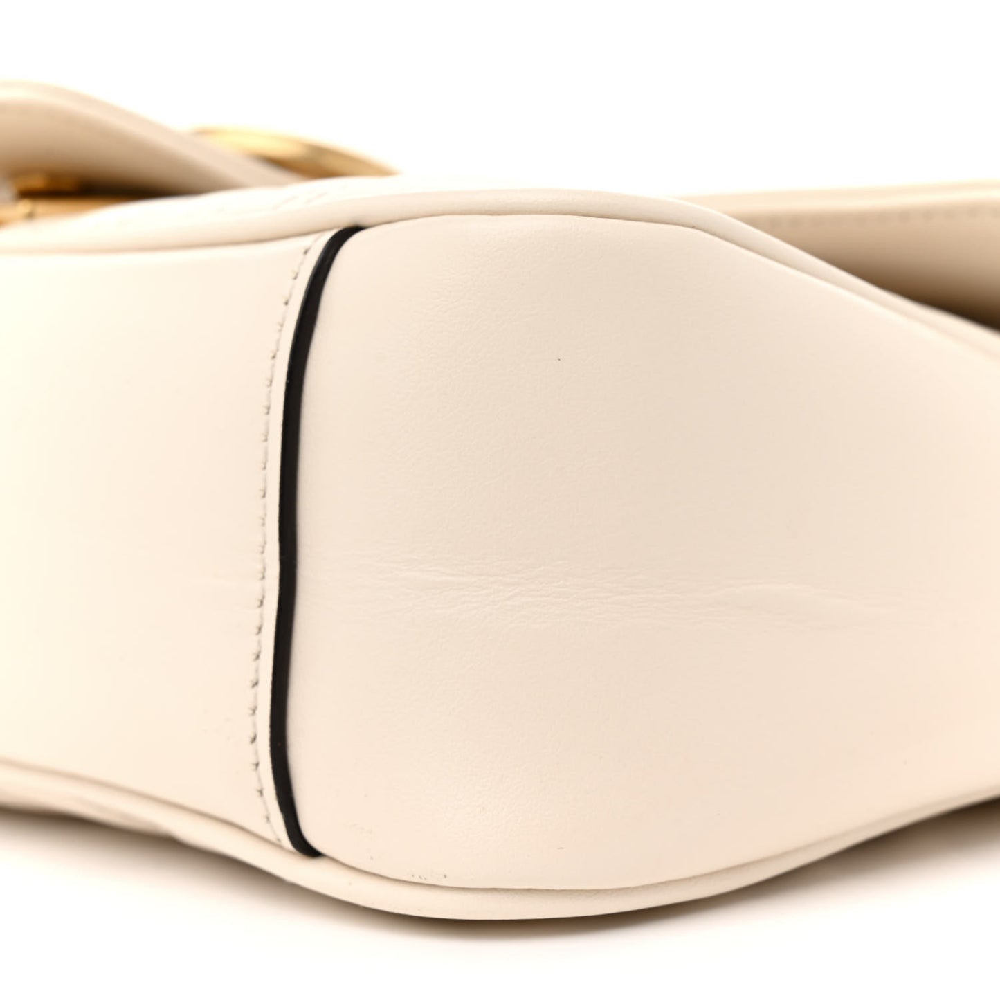 Calfskin Matelasse Small GG Marmont Shoulder Bag White