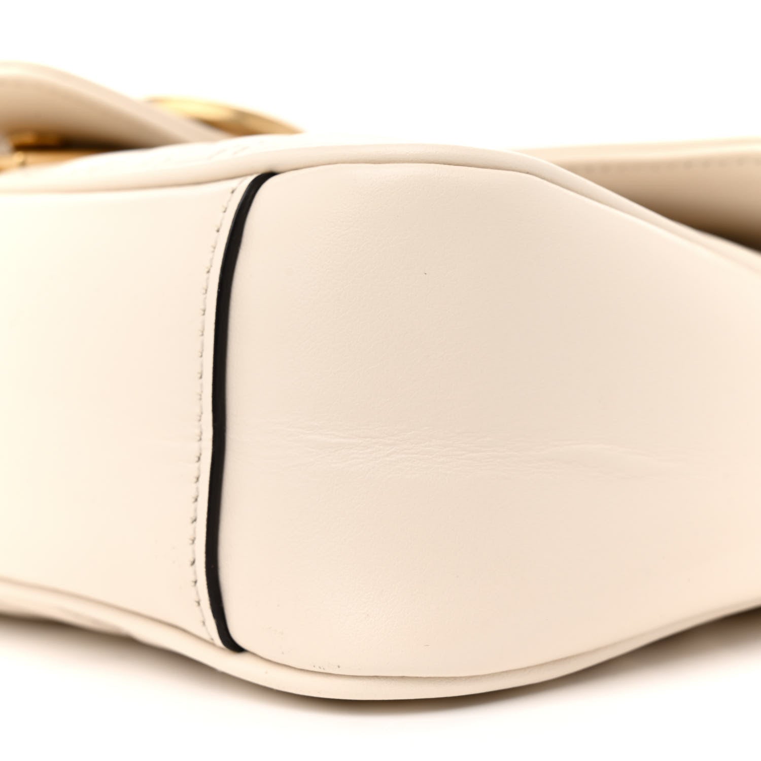 Gucci Calfskin Matelasse Small GG Marmont Shoulder Bag White 10 of 12