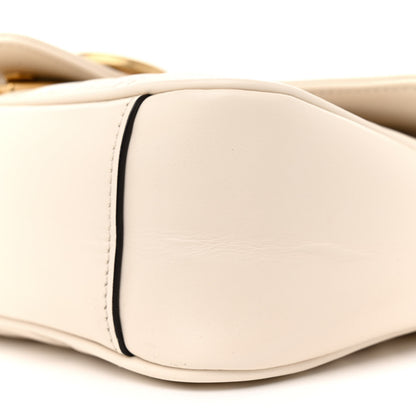 Gucci Calfskin Matelasse Small GG Marmont Shoulder Bag White 10 of 12