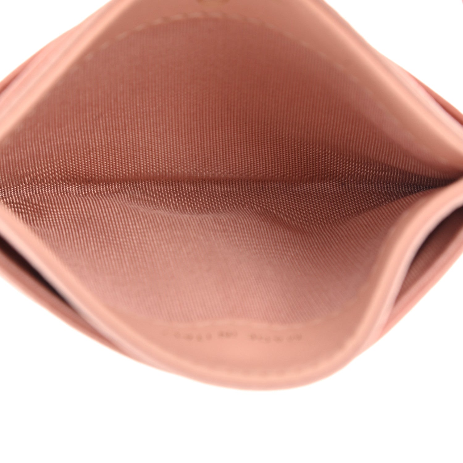 Chanel Caviar Camellia Embossed Card Holder Pink 5 of 9