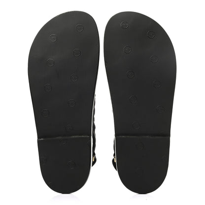 Chanel Denim Quilted Dad Sandals 38.5 Black Multicolor 5 of 8