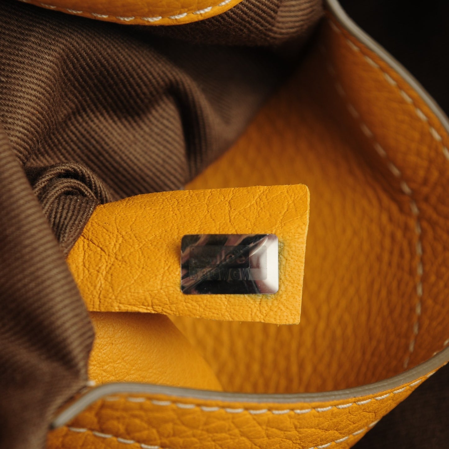Calfskin Medium Marcie Round Crossbody Bag Curry Yellow