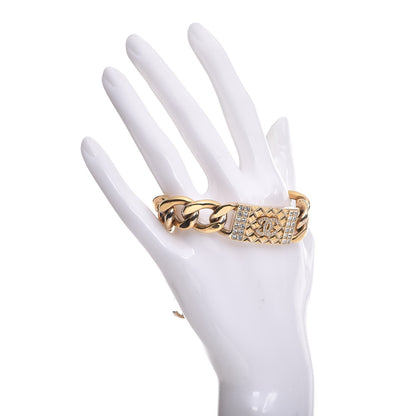 Chanel Crystal CC Chain ID Bracelet Gold 2 of 5