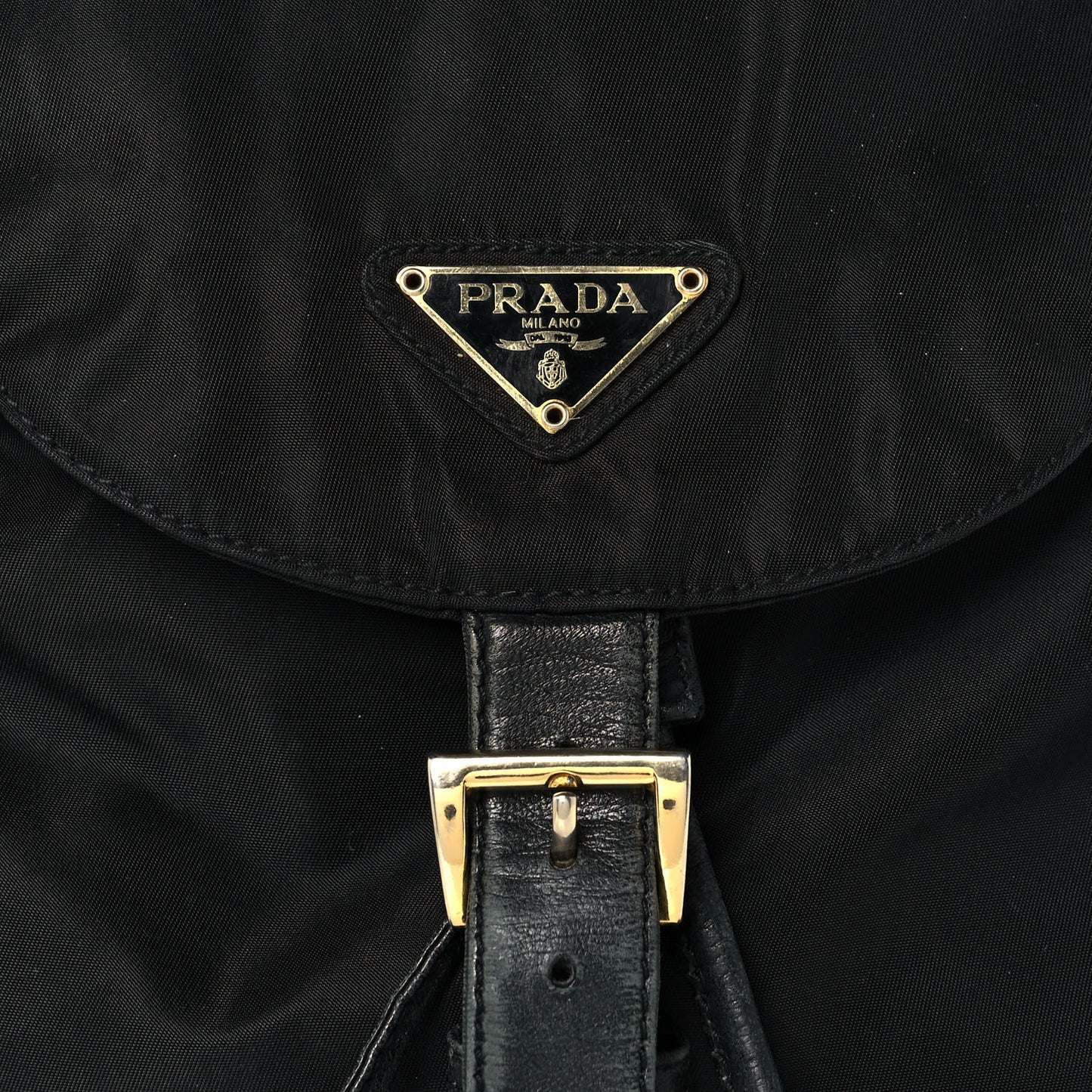 Tessuto Nylon Vela Chain Backpack Black