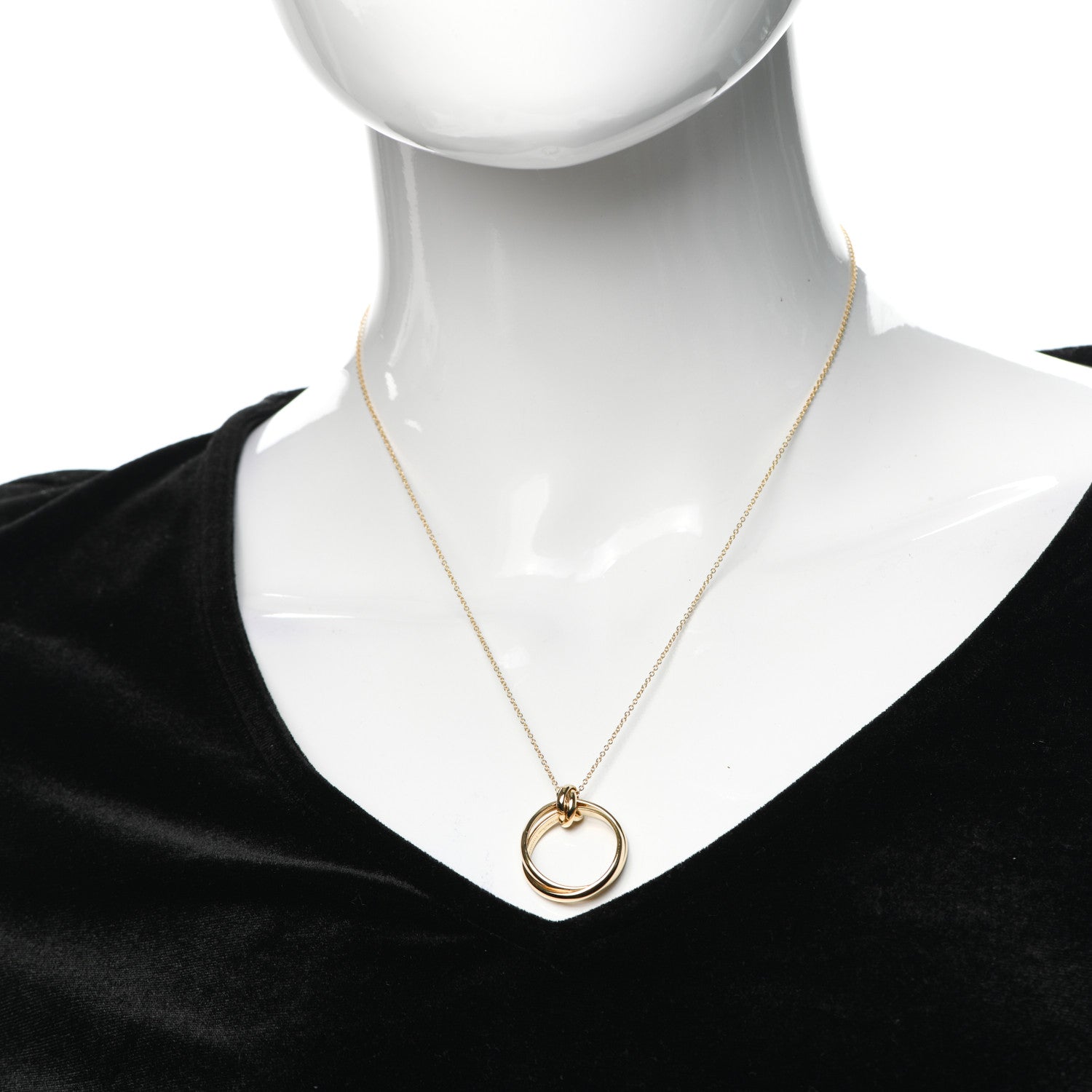 Tiffany 18K Yellow Gold Paloma Picasso Melody Circle Pendant Necklace 2 of 5