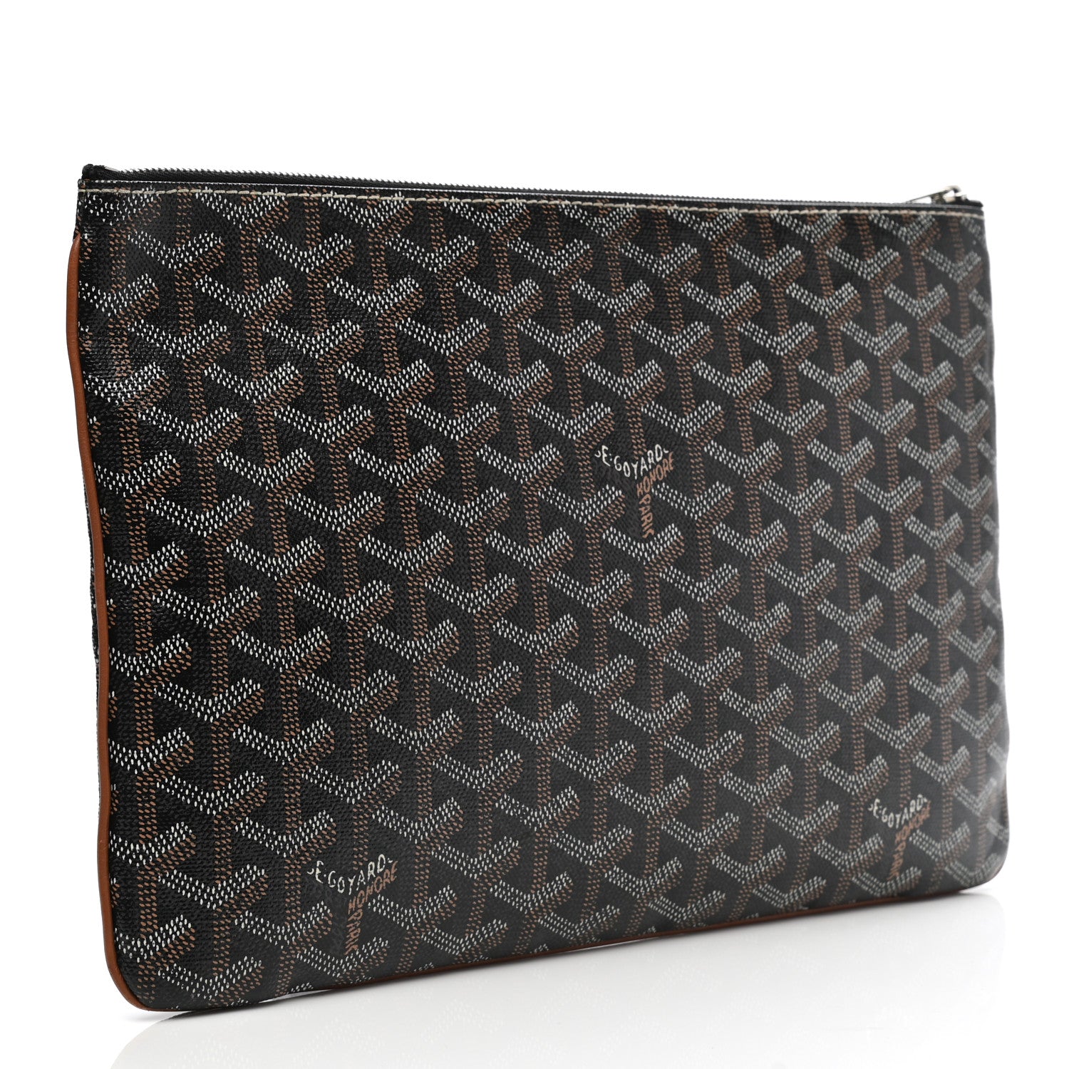 Goyard Goyardine Senat Pochette MM Black Gold 3 of 13
