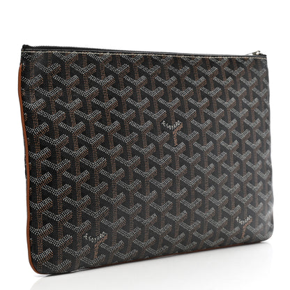 Goyard Goyardine Senat Pochette MM Black Gold 3 of 13