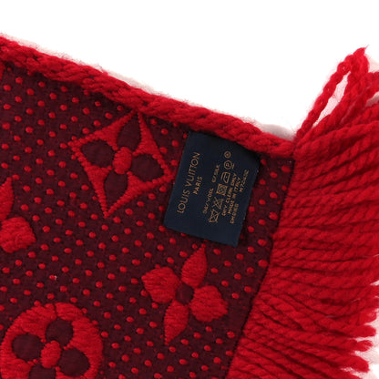 Louis Vuitton Wool Silk Logomania Scarf Rubis 3 of 3