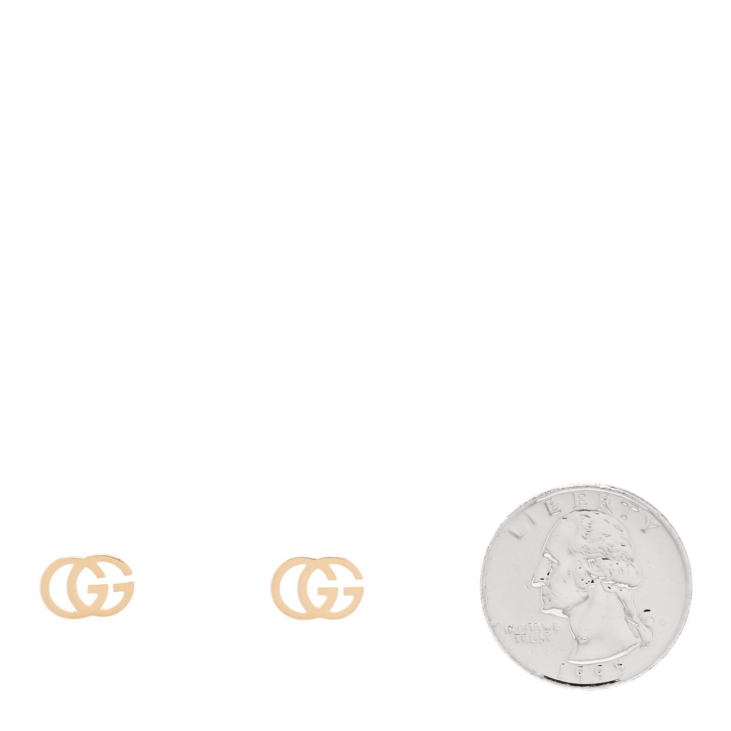18K Yellow Gold GG Tissue Stud Earrings